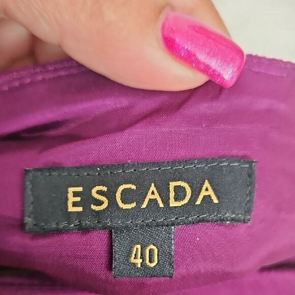 Escada Purple Embellished Pencil Skirt Knee-Length - Picture 2 of 16